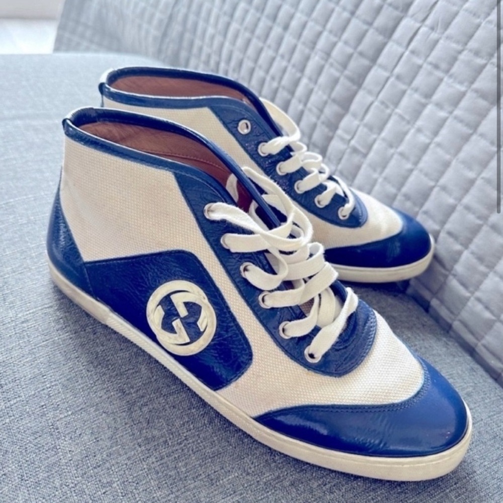Gucci Blue and White Women's Sneakers